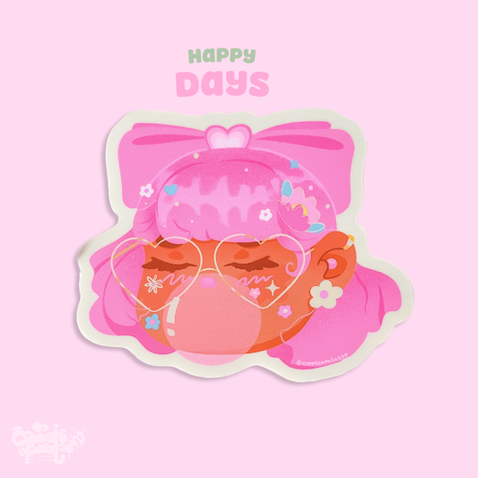 Happy Days | Matte Sticker | Die-Cut Vinyl Decal by Create-O Potatoe®