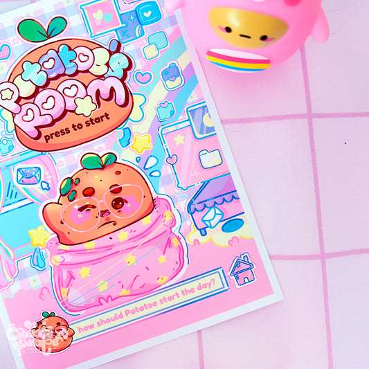 Potatoe's Room | satin handmade art print by Create-O Potatoe®