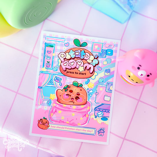 Potatoe's Room | satin handmade art print by Create-O Potatoe®