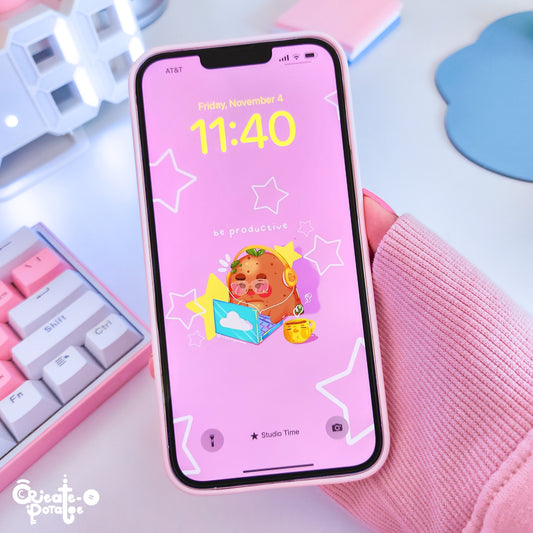 Be Productive Potatoe Digital Wallpapers | iOS, iPadOS, & android compatible by Create-O Potatoe®