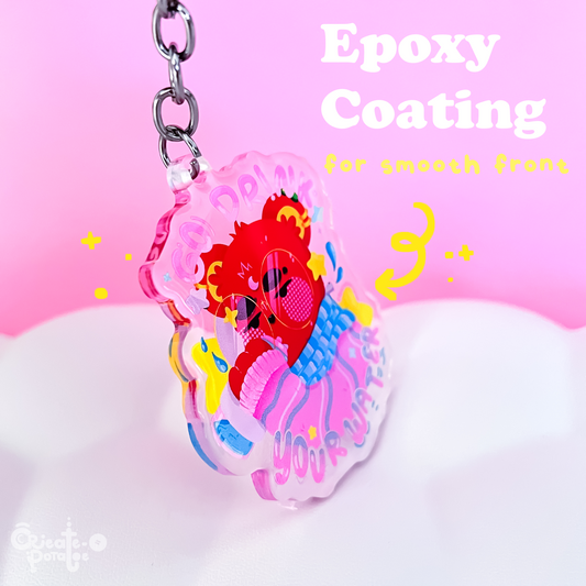(seconds) Go Drink Your Water | Epoxy Acrylic Keychain
