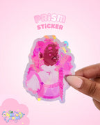 Allergies | Prism Sticker | Kawaii Black Girl Die-Cut Vinyl Sticker
