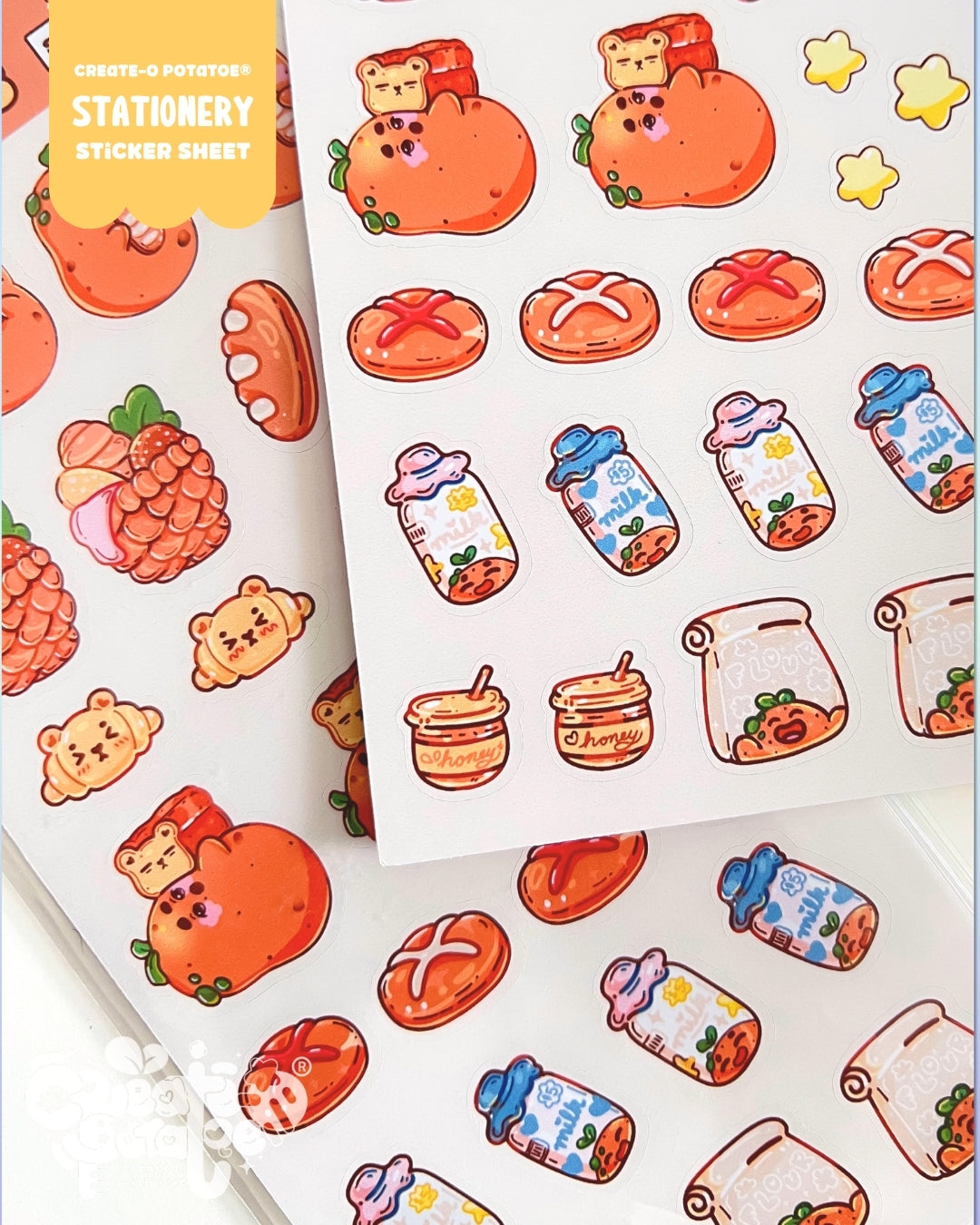 Cutie Carbs | Productive Potatoe Stationery Sticker Sheet