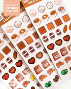 Create-O Cafe | Cafe Themed Stationery Sticker Sheets