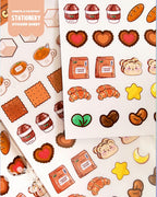 Create-O Cafe | Cafe Themed Stationery Sticker Sheets