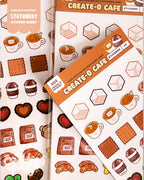 Create-O Cafe | Cafe Themed Stationery Sticker Sheets