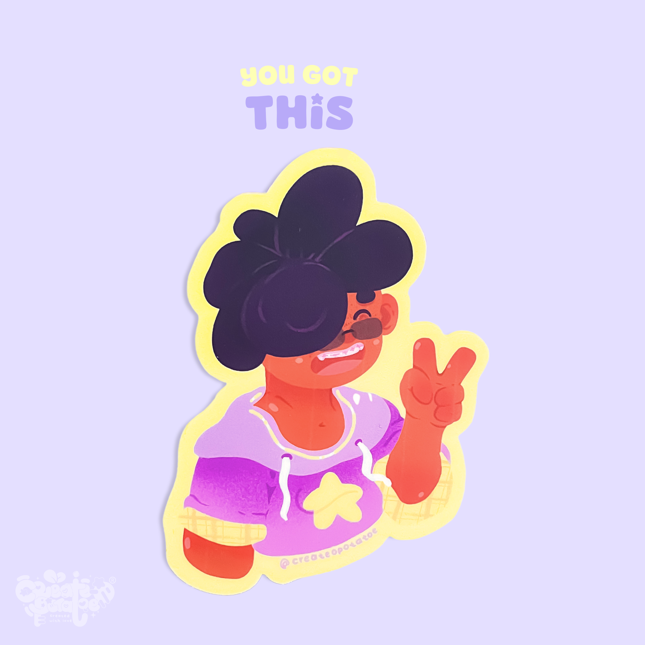 You Got This | Black Boy Joy Matte Sticker | Die-Cut Vinyl Decal