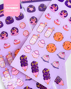 Midnight Snacks | Tired Poof Stationery Sticker Sheet