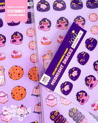 Midnight Snacks | Tired Poof Stationery Sticker Sheet