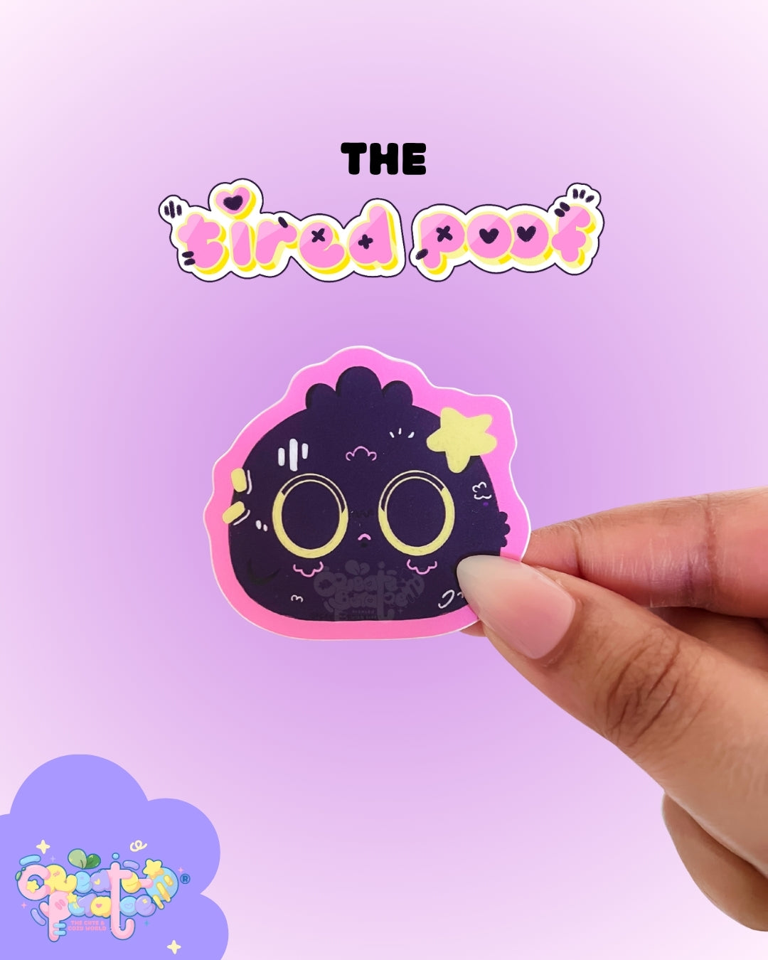 The Tired Poof | Die-Cut Vinyl Decal