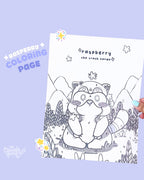 Raspberry the Trash Panda Coloring Pages | digital download & printable