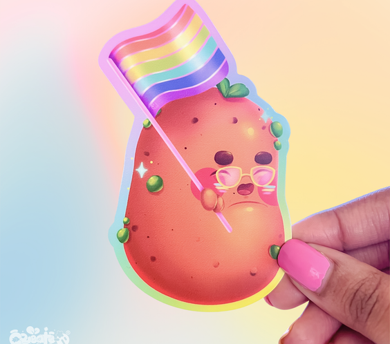 POTATOE PRIDE | Matte Kawaii Die-Cut Vinyl Decal Sticker