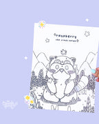 Raspberry the Trash Panda Coloring Pages | digital download & printable