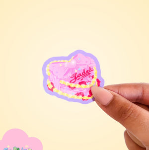 Decorated Cake Matte Die-Cut Sticker | Jaded x Create-O Collab | Die-Cut Vinyl Decal