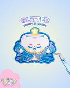 Magic Marsh Mello | Sandy Glitter Die-Cut Vinyl Sticker