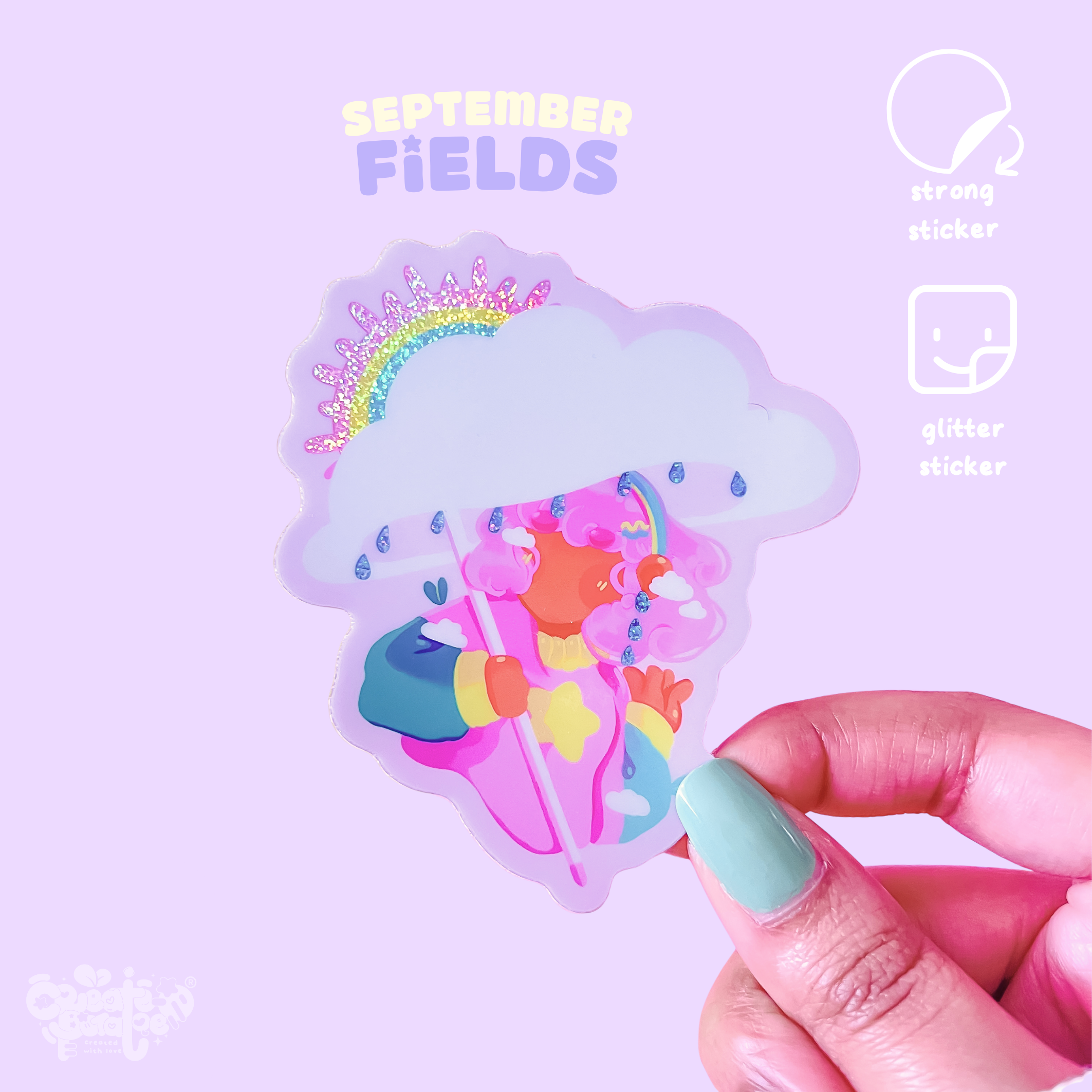 September Fields | glitter sticker