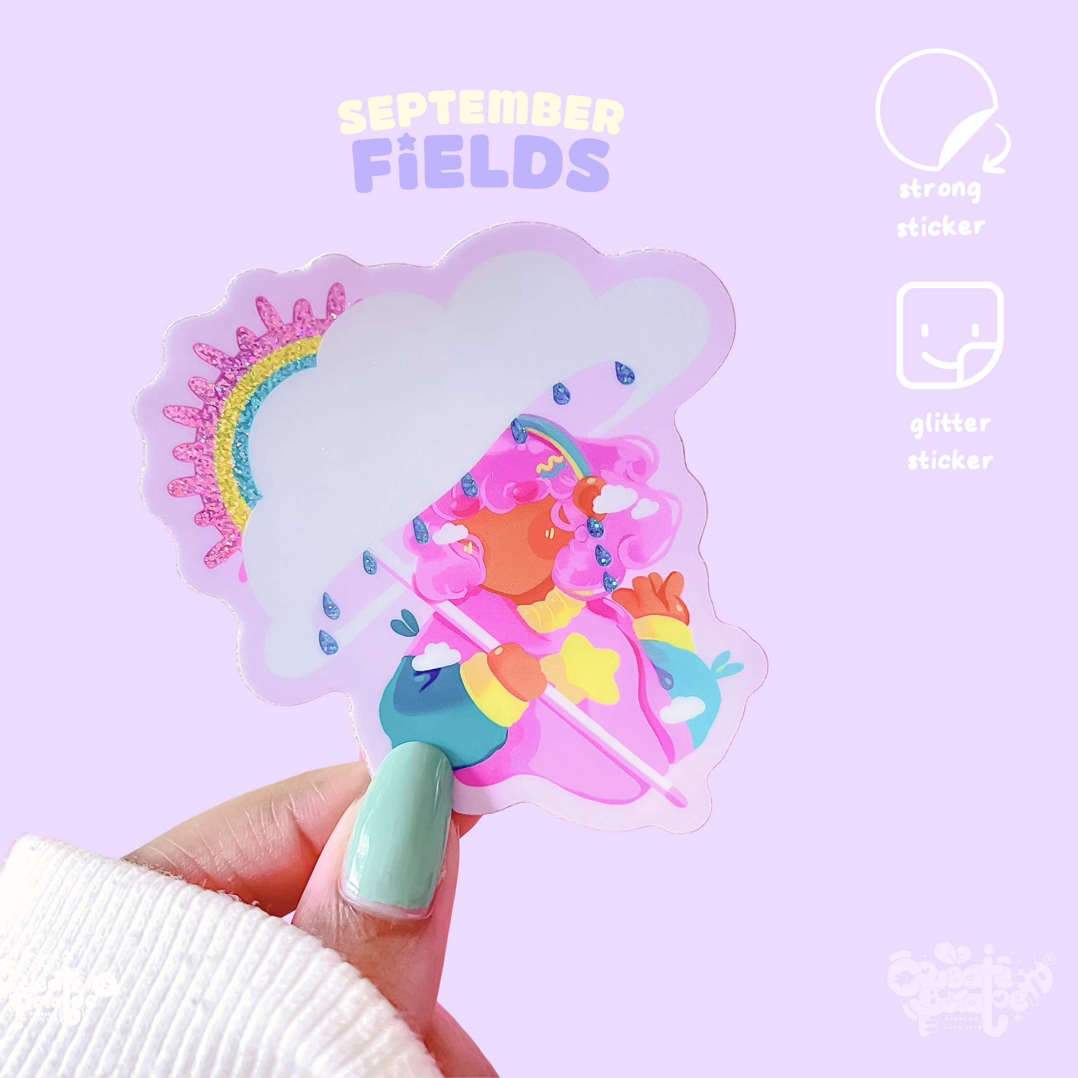 September Fields | glitter sticker