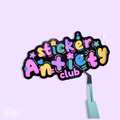 Sticker Anxiety Club | Glossy Glitter Vinyl Sticker by Create-O Potatoe®