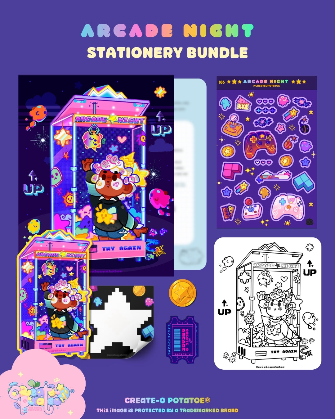 Arcade Night | June Potatoe Mail Bundles