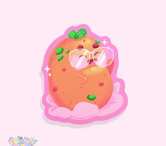 Happy Potatoe Matte Sticker | Die-Cut Vinyl Decal