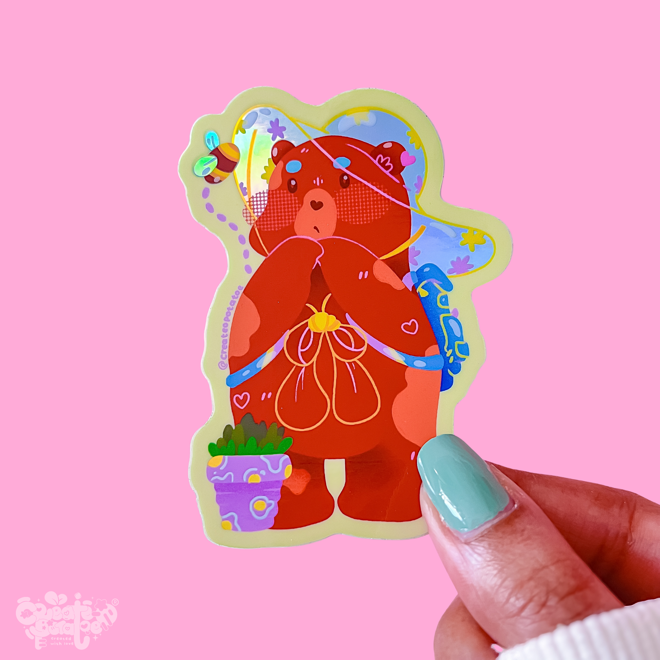 Where There's A Bee | holographic sticker
