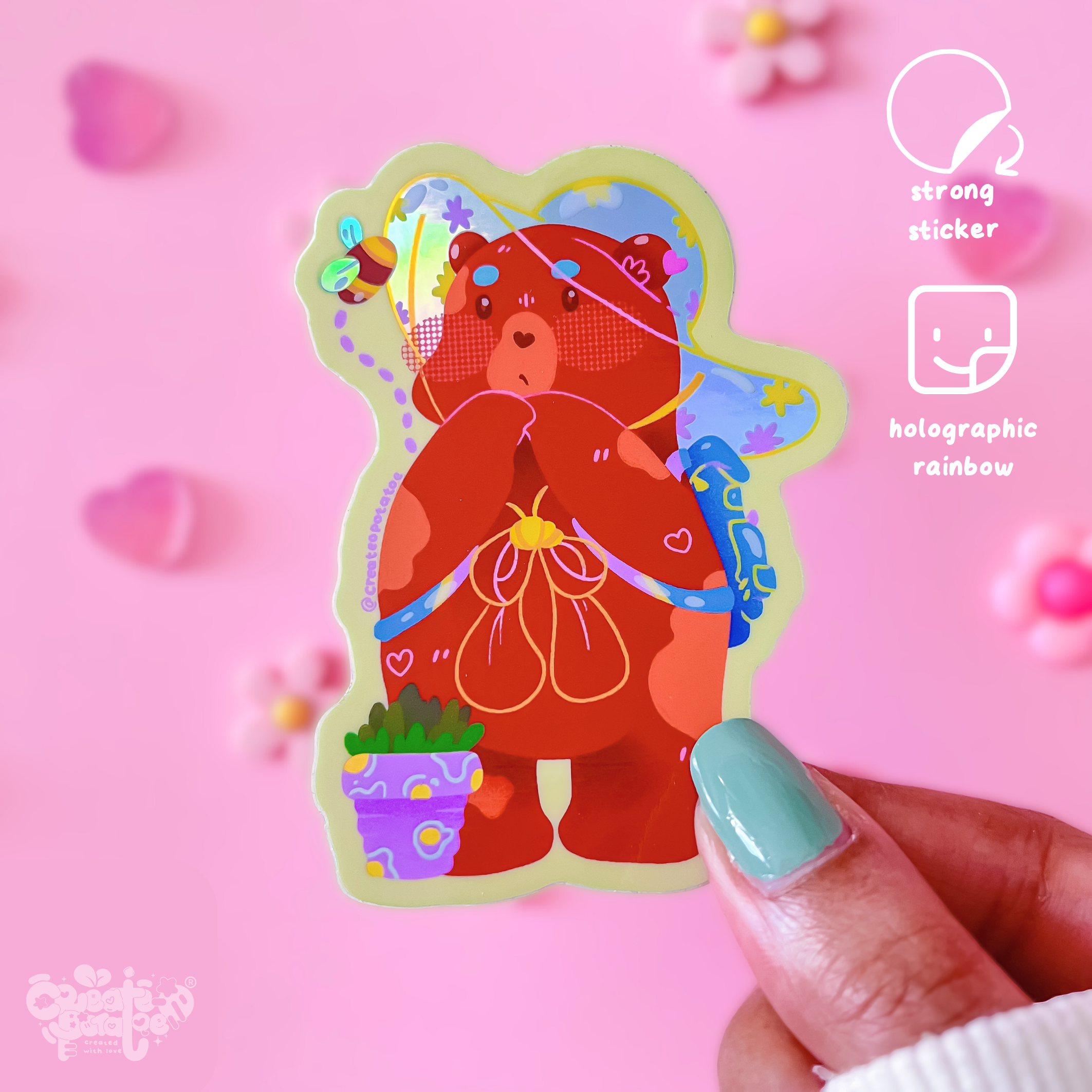 Where There's A Bee | holographic sticker