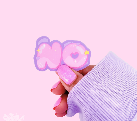 NO | Matte Sticker | Die-Cut Vinyl Decal