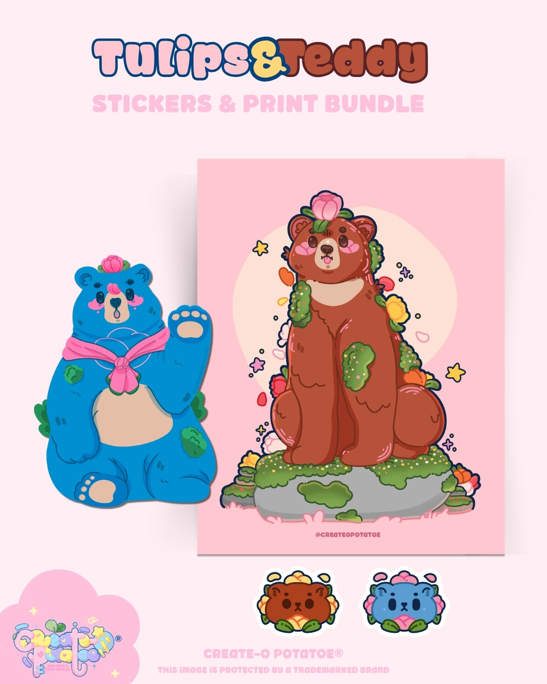 Tulips & Teddy | April Potatoe Mail Bundles