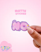 NO | Kawaii Matte Sticker | Die-Cut Vinyl Decal