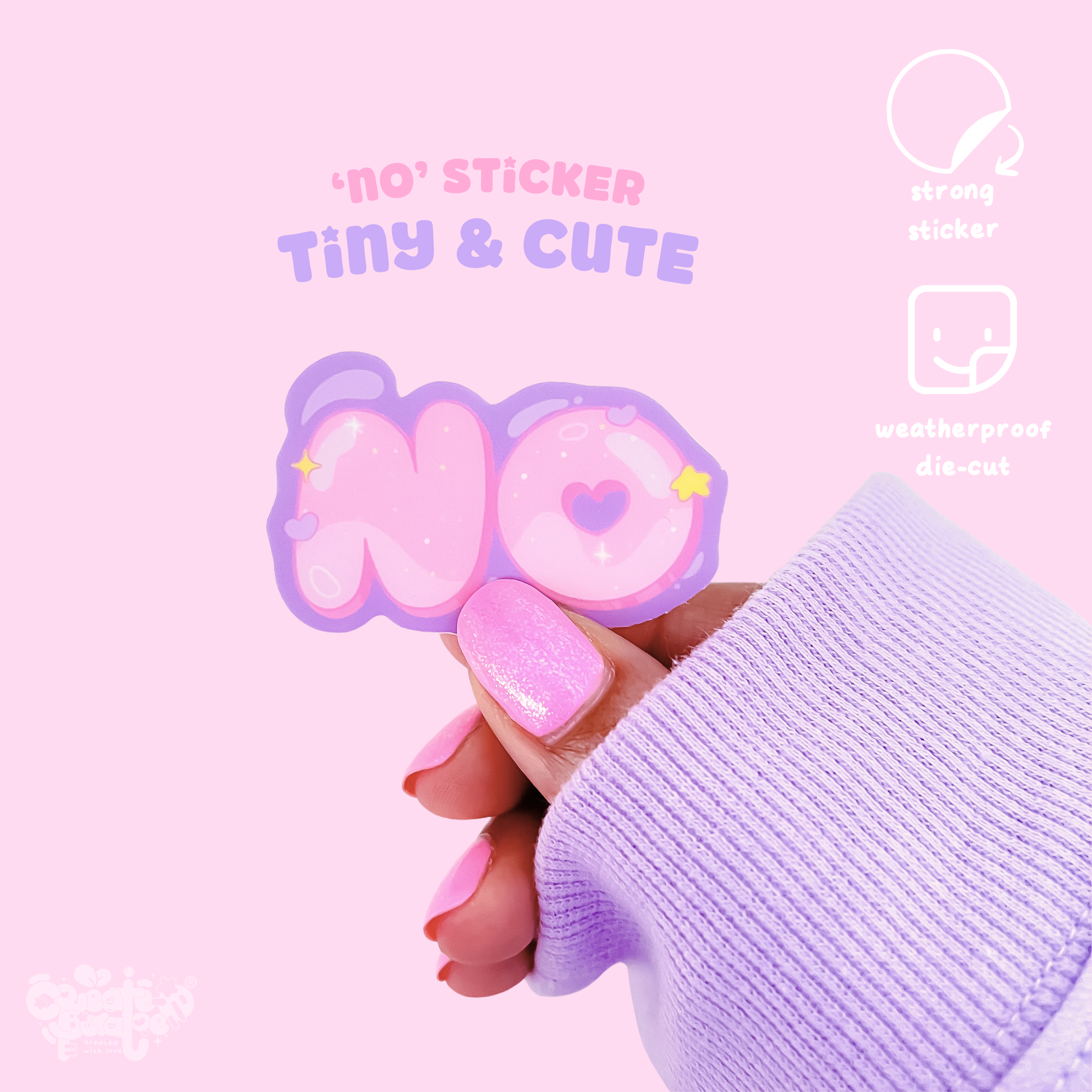 NO | Matte Sticker | Die-Cut Vinyl Decal