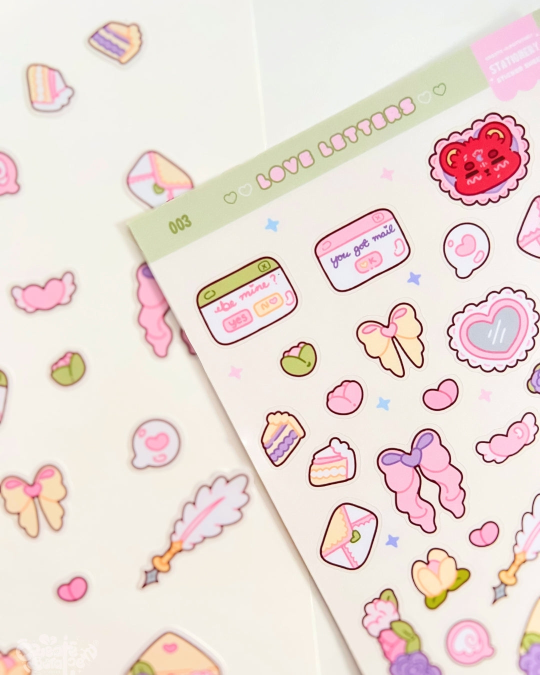 Love Letters | 34 Stickers Kawaii Stationery Stickersheet Vinyl Decals