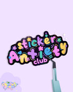Sticker Anxiety Club | Glossy Glitter Vinyl Sticker