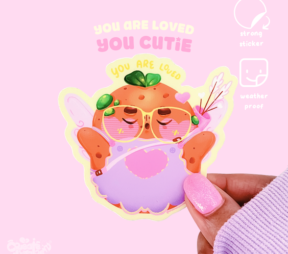 You Are Loved 💘 | Matte Stickers | Die-Cut Vinyl Decal