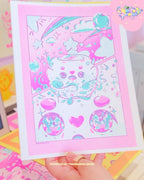 Marsh Mello's Transformation| Risograph Print | Office Decor & Home Decor