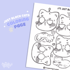 It's Just Black Cats Coloring Pages | Printable & Digital Download