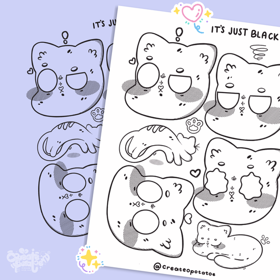 It's Just Black Cats Coloring Pages | Printable & Digital Download