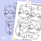 It's Just Black Cats Coloring Pages | Printable & Digital Download