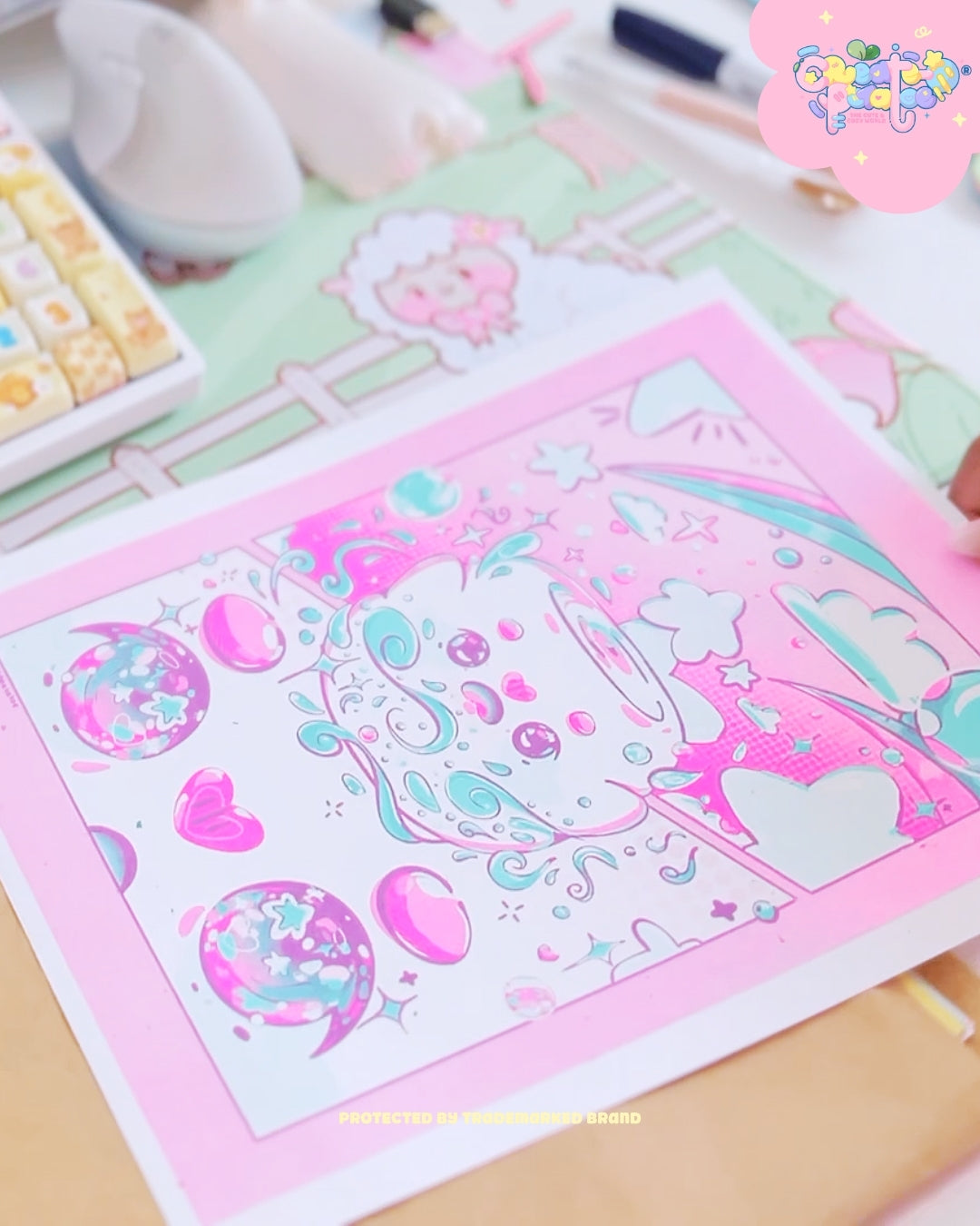 Marsh Mello's Transformation| Risograph Print | Office Decor & Home Decor
