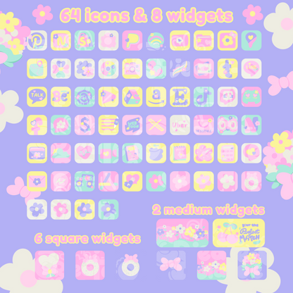 Perfect Pastel Theme | iOS, iPadOS, & android theme | Digital Downloadable