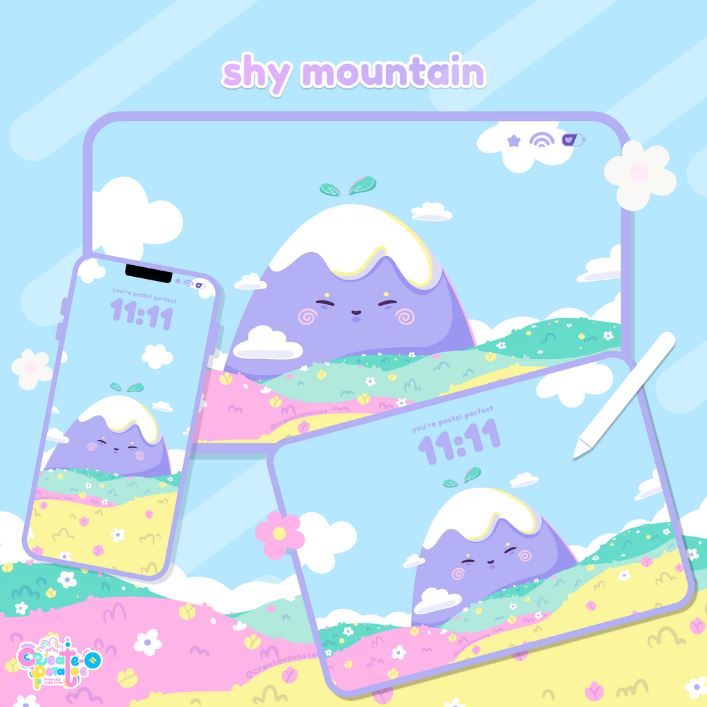 shy mountain | iOS, iPadOS, & android compatible by Create-O Potatoe®
