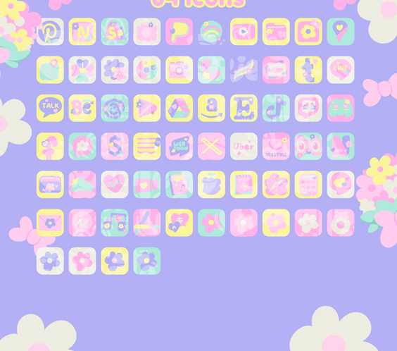 Perfect Pastel Icons | Icons Only | Downloadable from Perfect Pastel Theme