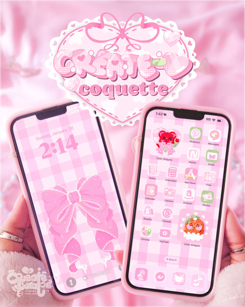 Create-O Coquette | iOS, iPadOS, & android theme | Digital Downloadable