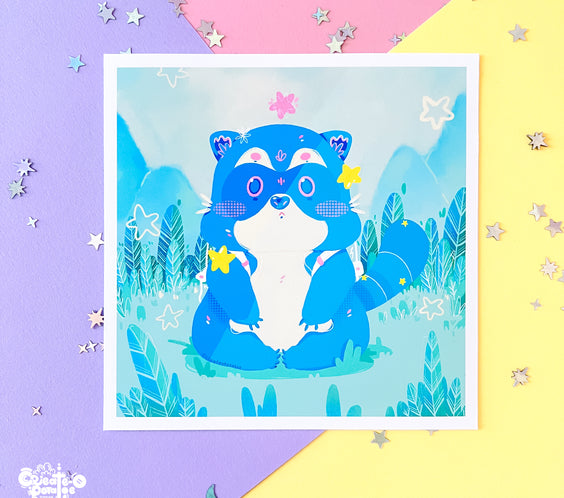Raspberry Trash Panda | art print