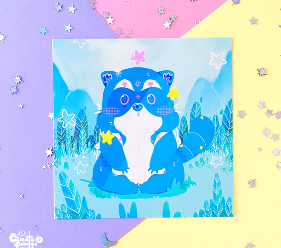 Raspberry Trash Panda | art print