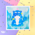 Raspberry Trash Panda | art print by Create-O Potatoe®