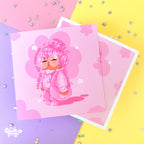 Creative But Crashing Art Print | Kawaii Black Girl Illustration Home Decor by Create-O Potatoe®