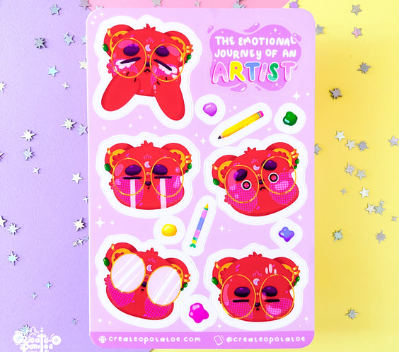 THE EMOTIONAL JOURNEY OF AN ARTIST | sticker sheet