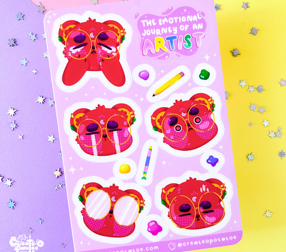 THE EMOTIONAL JOURNEY OF AN ARTIST | sticker sheet