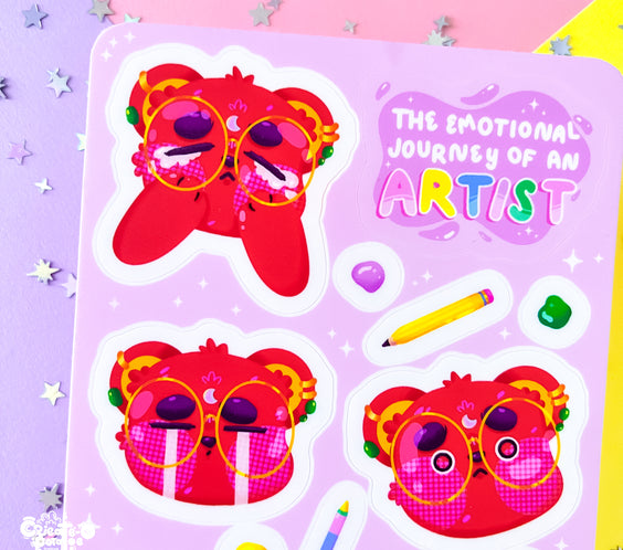 THE EMOTIONAL JOURNEY OF AN ARTIST | sticker sheet
