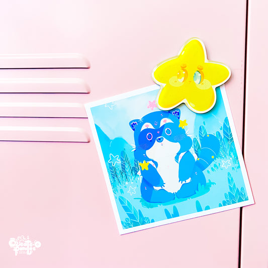 Shynie: the Introverted Star | Glitter Epoxy Acrylic MAGNET| Homeware & Accessories